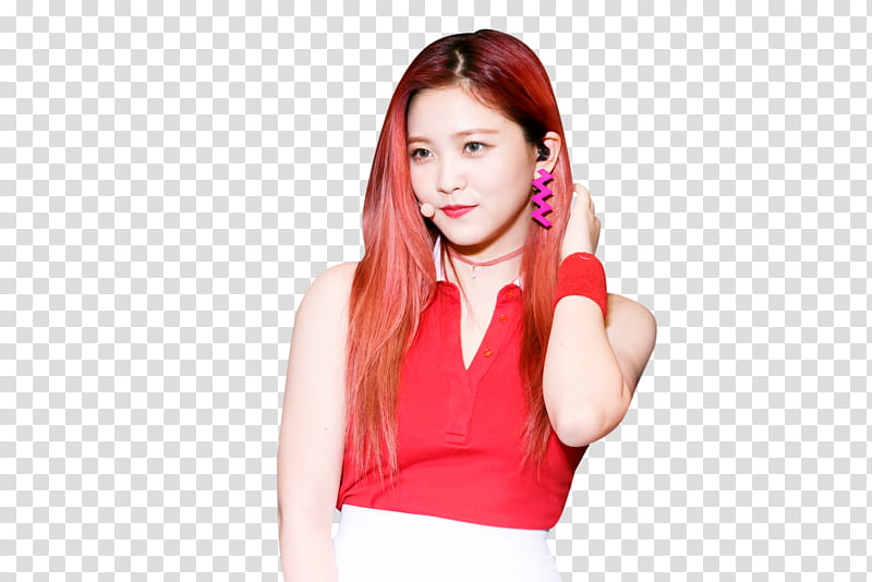 Yeri, woman holding her hair transparent background PNG clipart