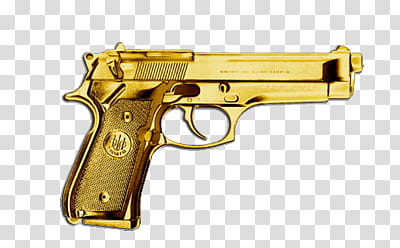 Eat You Up, gold semiautomatic pistol transparent background PNG clipart