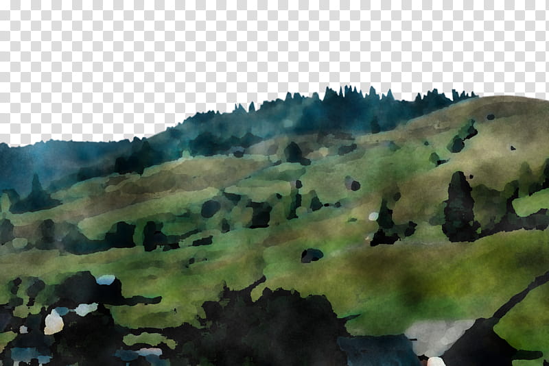 nature watercolor paint hill wilderness mountain, Terrain, Highland, Rock, Landscape, Hill Station transparent background PNG clipart