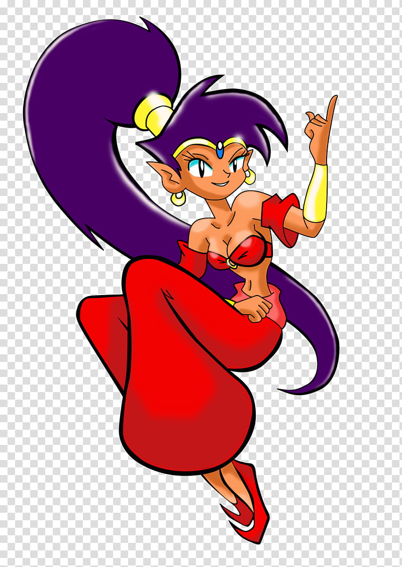 Color Experiment  Shantae, female genie character transparent background PNG clipart
