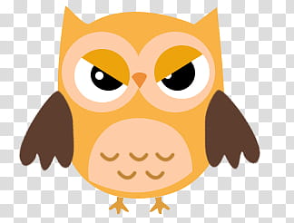 Owl y PSD, yellow and brown owl transparent background PNG clipart
