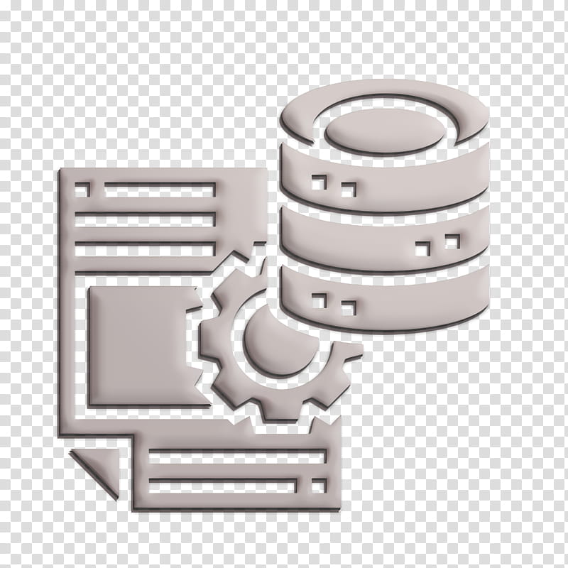 Files and folders icon Server icon Database Management icon, Metal transparent background PNG clipart