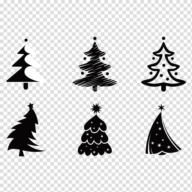 Christmas Black And White, Christmas Tree, Christmas Day, Silhouette, Holiday, Technique Tuesday Clear Acrylic Stamps, Christmas Decoration, Black And White transparent background PNG clipart