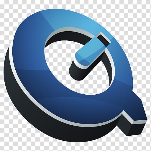 HP Dock Icon Set, HP-Quicktime-Dock-, blue Q logo transparent background PNG clipart