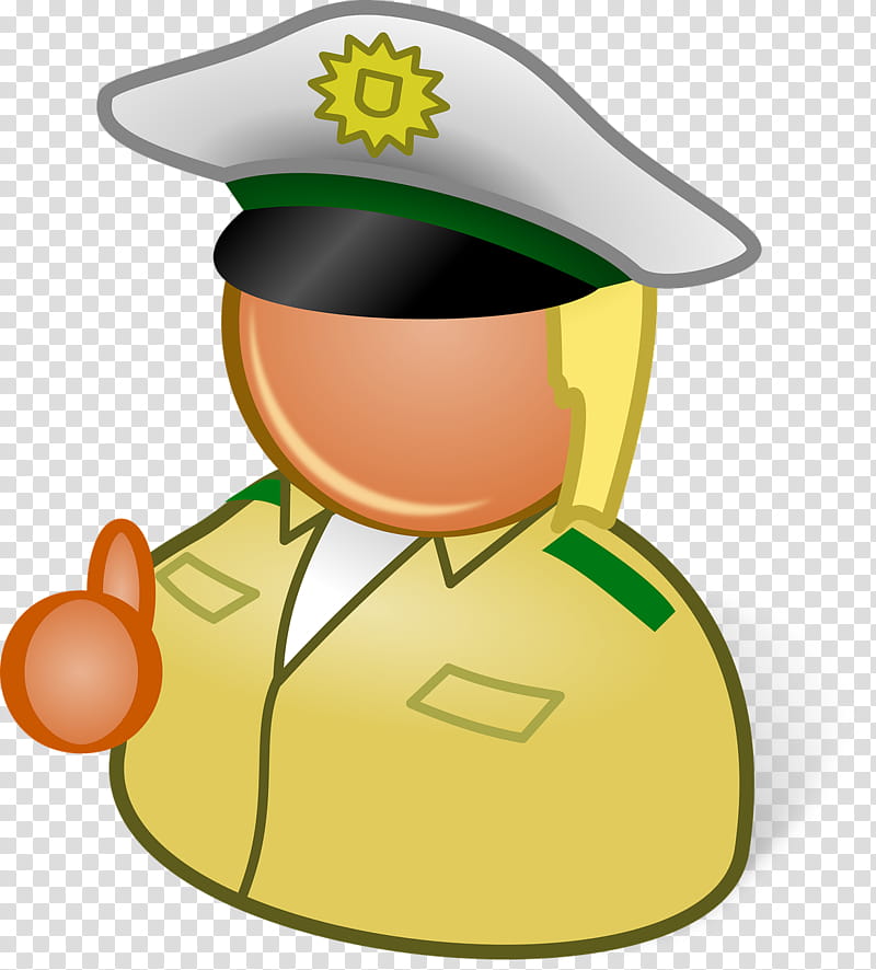Police Uniform, Police Officer, Cartoon, Inspector, Police Certificate, Hat, Green, Yellow transparent background PNG clipart