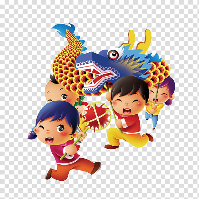 Chinese New Year Lion Dance, China, Dragon Dance, Chinese Dragon, Lantern Festival, Play, Toy, Figurine transparent background PNG clipart