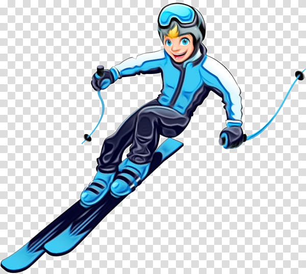 skier ski skiing ski equipment alpine skiing, Watercolor, Paint, Wet Ink, Winter Sport, Recreation, Ski Pole, Ski Binding transparent background PNG clipart