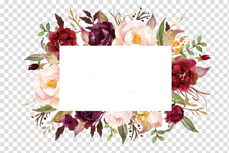 Burgundy Floral Clipart Watercolor Wine Red Flowers PNG