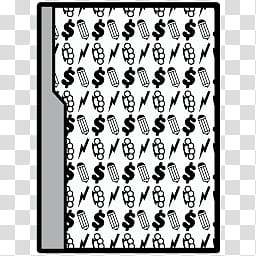 Porn Needs You, dollar bill sign, lead pencil, and knuckles folder icon transparent background PNG clipart