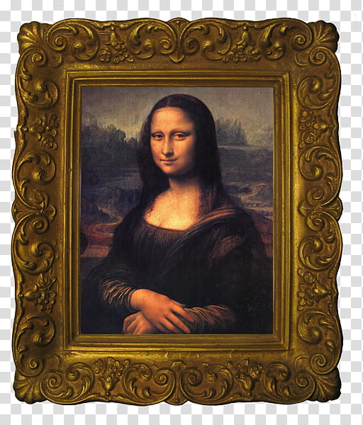 Famous Paintings Icons , davinci, Mona Lisa framed painting transparent ...
