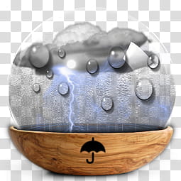 Sphere   the new variation, rain cloud and lightning in glass globe transparent background PNG clipart