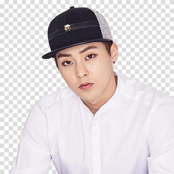 EXO, man wearing black hat transparent background PNG clipart