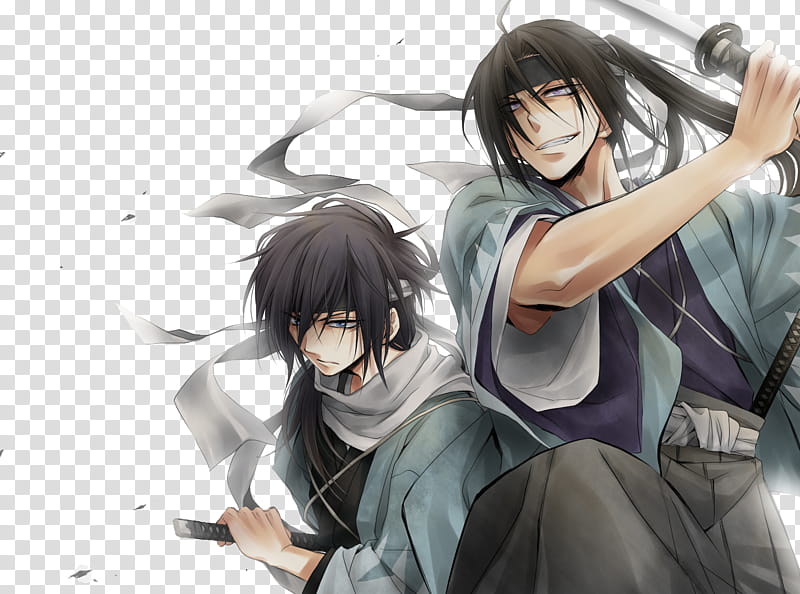 two male anime characters transparent background PNG clipart