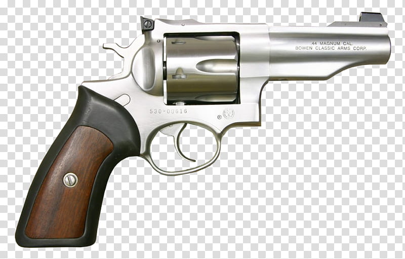 Gimp Handguns, silver and brown revolver pistol transparent background PNG clipart