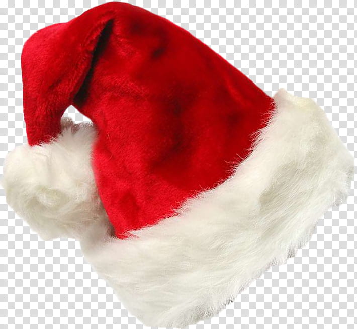 Christmas, red and white Santa hat transparent background PNG clipart