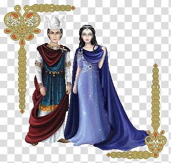 Elfstone and Evenstar, man and woman transparent background PNG clipart