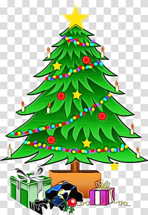 Christmas tree, Watercolor, Paint, Wet Ink, Colorado Spruce, Oregon Pine, Christmas Decoration, Christmas Ornament transparent background PNG clipart thumbnail