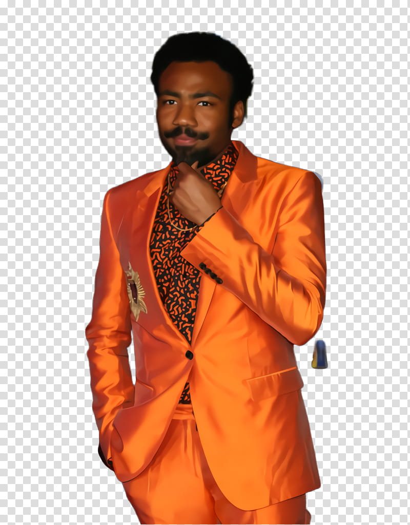 Orange, Donald Glover, Blazer, Tuxedo, Tuxedo M, Suit, Clothing, Formal Wear transparent background PNG clipart