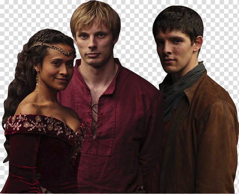 Gwen Arthur and Merlin BBC Merlin transparent background PNG clipart