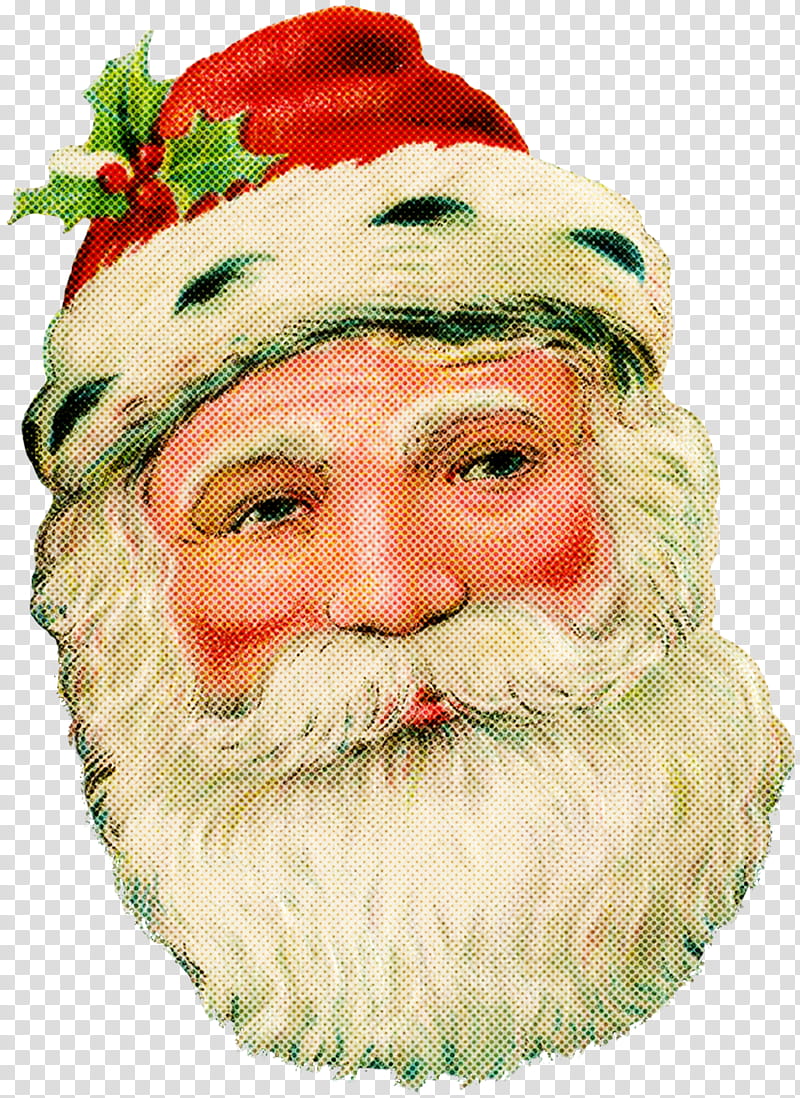 Santa claus, Facial Hair, Beard, Head, Moustache, Christmas transparent background PNG clipart