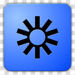 Icon , Sothink SWF Decompiler, black and blue setting logo illustration transparent background PNG clipart