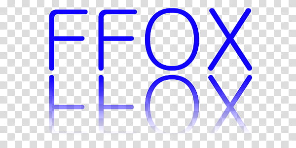 Blue Reflect Text Icons, Firefox, blue FFOX text overlay transparent background PNG clipart