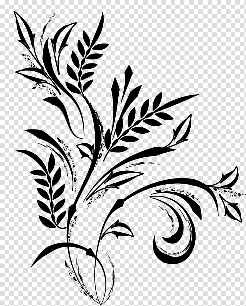 Ornament, black plant leaf artwork transparent background PNG clipart