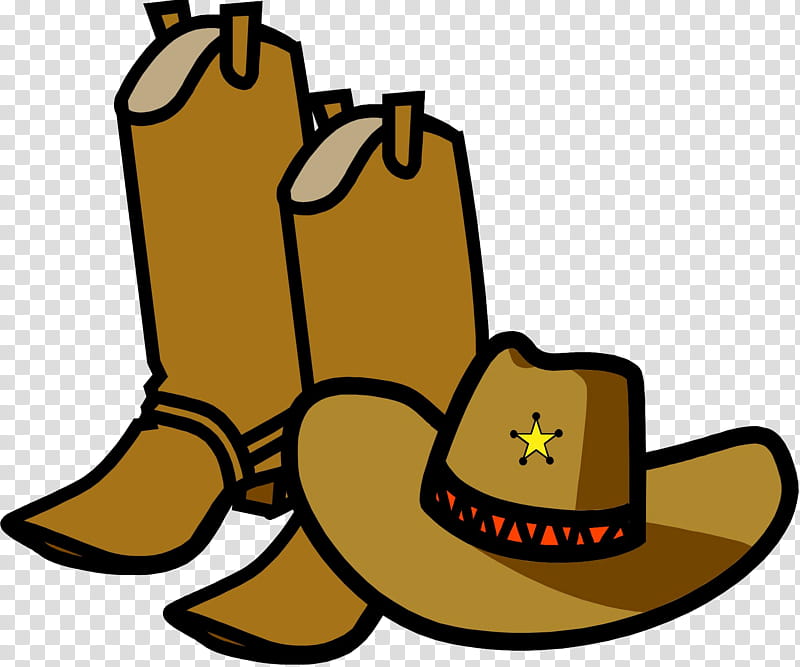 Cowboy Hat, Cowboy Boot, Western, Horse, Clothing, Shoe, Footwear, Yellow transparent background PNG clipart