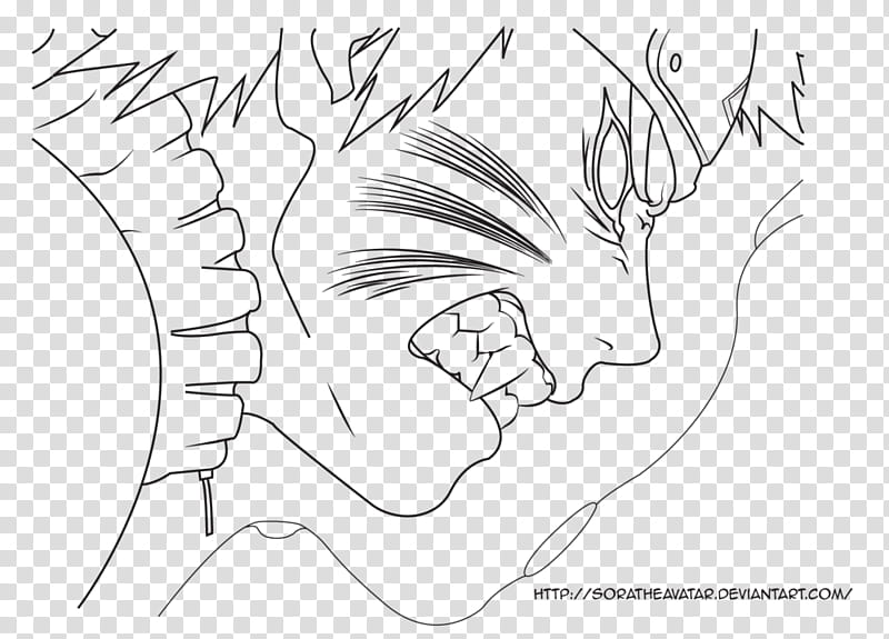 Kyuubi Naruto Line Art, Naruto sketch transparent background PNG clipart