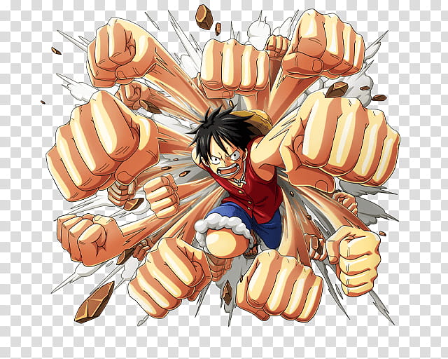 MONKEY D LUFFY, one piece luffy attack transparent background PNG clipart