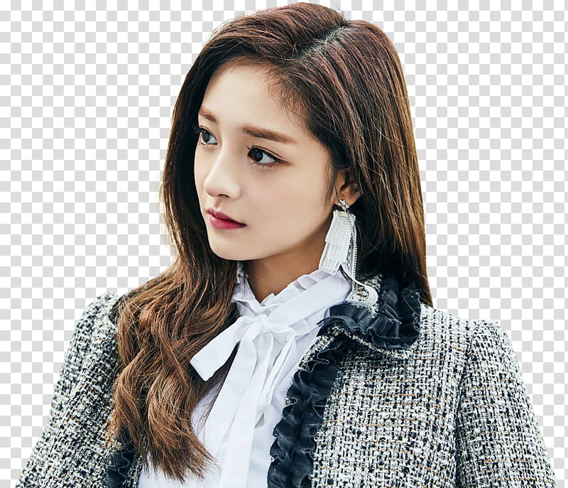 PRISTIN Wee Woo Teaser HQ, woman wearing gray cardigan transparent background PNG clipart