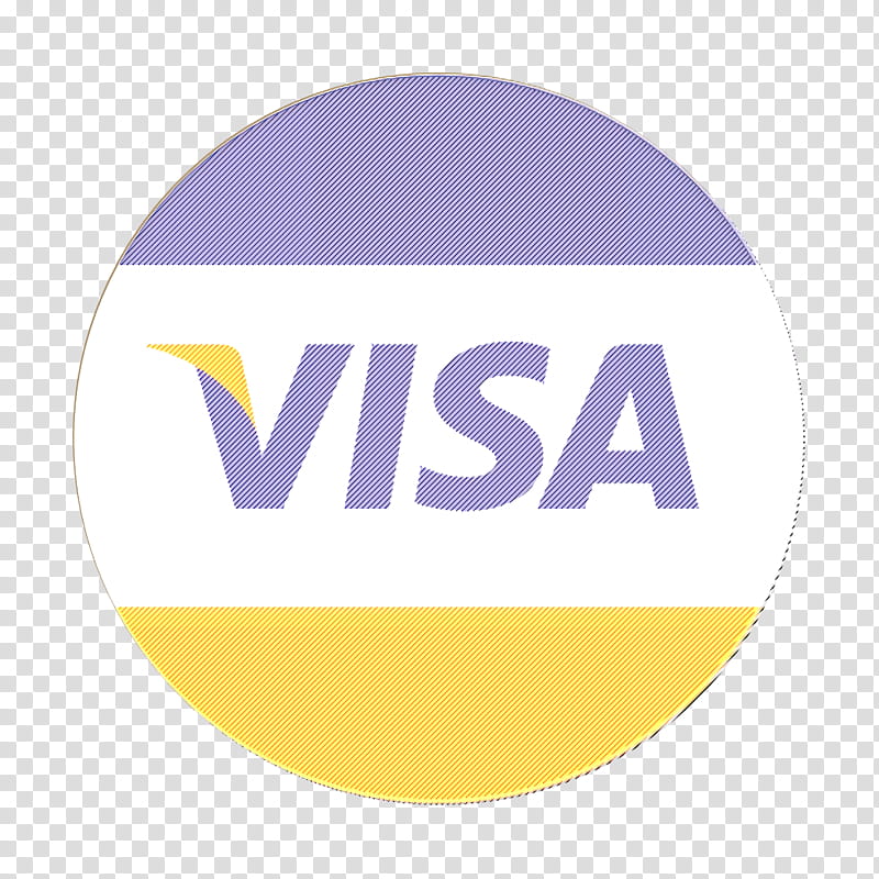 Visa icon Payment gateways icon, Text, Yellow, Logo, Violet, Purple, Label, Line transparent background PNG clipart