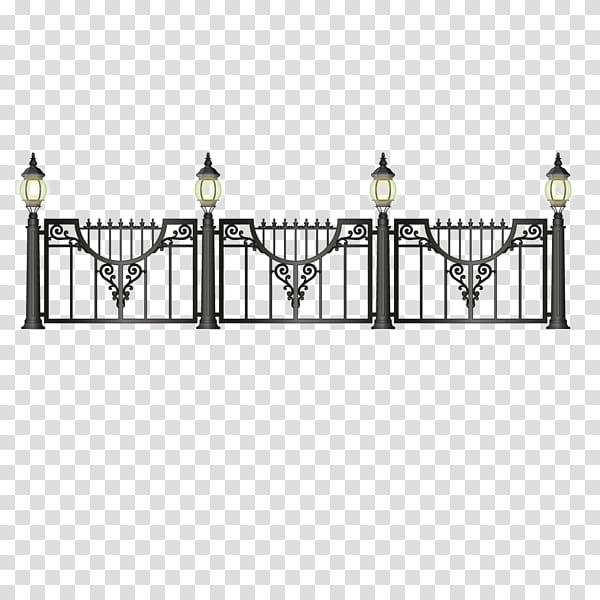 Fence, Street Light, Lantern, Light Fixture, Road, Lamp, Iron, Metal transparent background PNG clipart