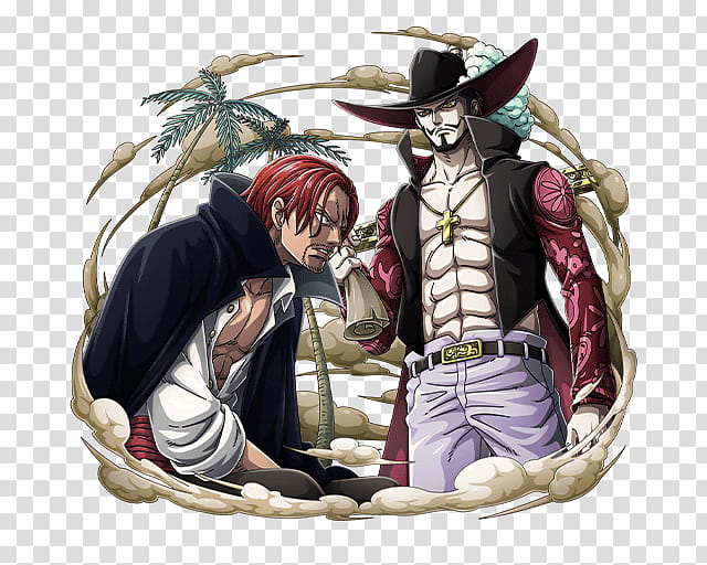 Akagami Shanks and Dracule Mihawk transparent background PNG clipart