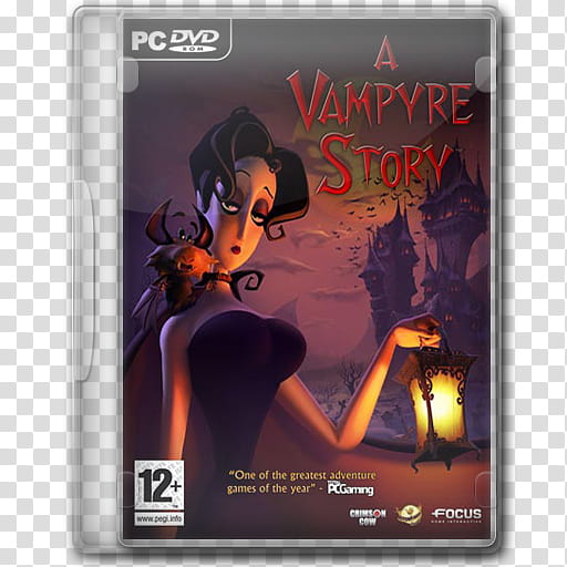 Game Icons , A-Vampyre-Story, A Vampyre Story PC DVD-ROM case icon transparent background PNG clipart