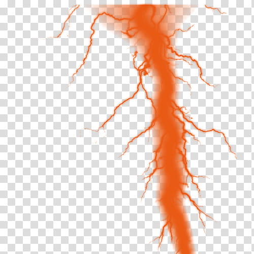Rayo, orange lightning art transparent background PNG clipart
