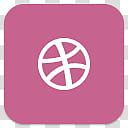M Flat, Dribbble, pink and white ball logo transparent background PNG clipart