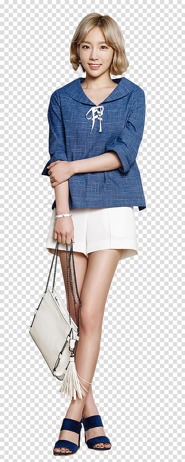 Taeyeon MIXXO , SNSD Taeyeon holding white shoulder bag transparent background PNG clipart