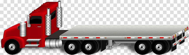 red and gray flatbed truck illustration transparent background PNG clipart