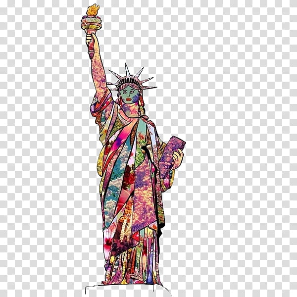 ColorPalace, Status of Liberty illustration transparent background PNG clipart