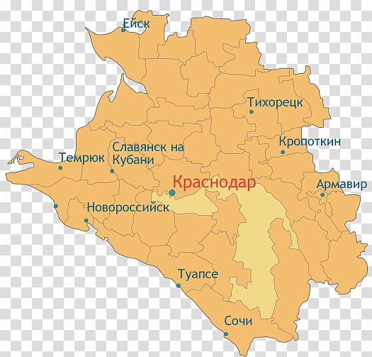 Map, Krasnodar, Krais Of Russia, Blank Map, Krasnodar Krai, Ecoregion transparent background PNG clipart