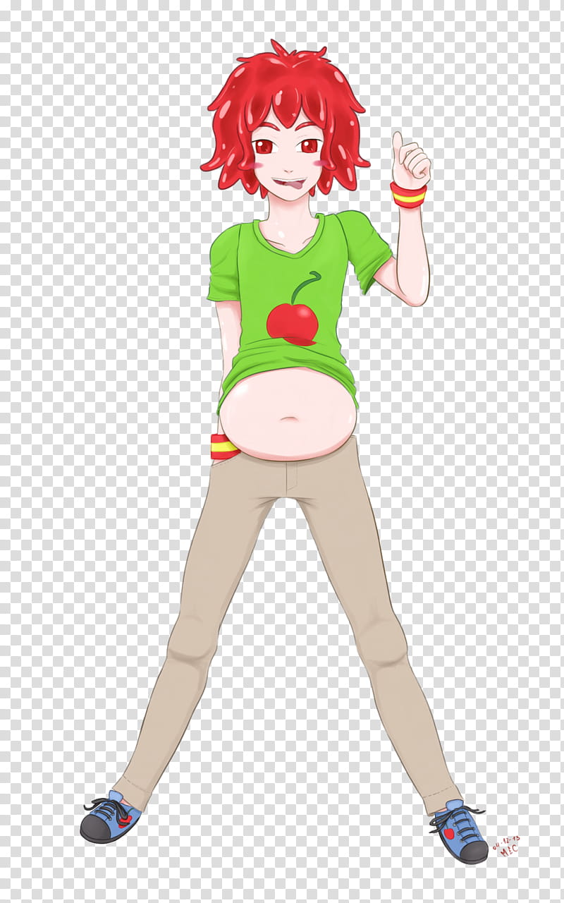 Fan Art Contest Prize  Fizzy the Slime Boy, red haired man anime character standing transparent background PNG clipart