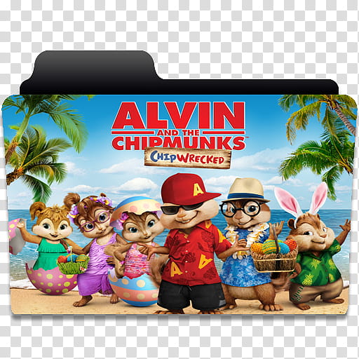 Epic  Movie Folder Icon Vol , Alvin and the Chipmunks . Chipwrecked transparent background PNG clipart