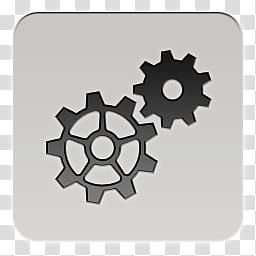 Quadrates Extended, gray gears icon transparent background PNG clipart