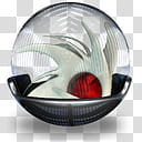 Sphere   , grey and red illustration transparent background PNG clipart
