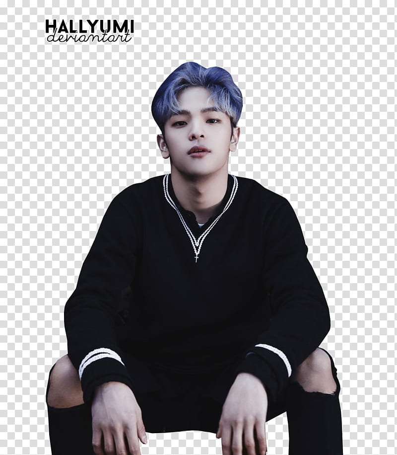 Stray Kids I am Not, man wearing black V-neck long-sleeved shirt and black pants outfit transparent background PNG clipart