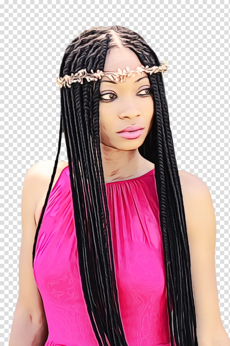 Hair, Braid, Wig, Hairstyle, Long Hair, Dreadlocks, Barrette, Afrotextured Hair transparent background PNG clipart