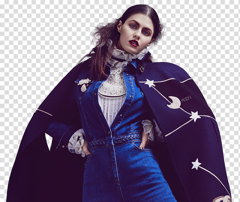 Alexandra Daddario, blue jumpsuit transparent background PNG clipart