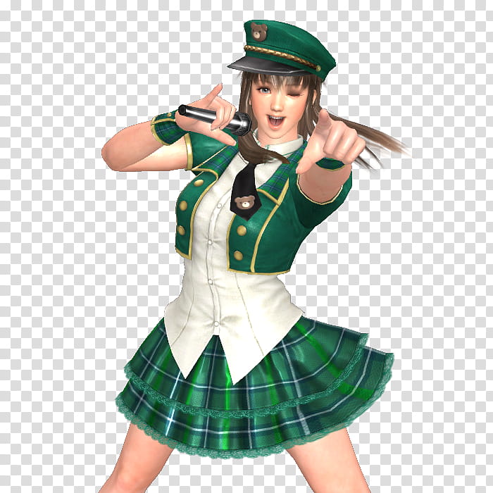Hitomi Pop Idol Team-O outfit for XPS transparent background PNG clipart