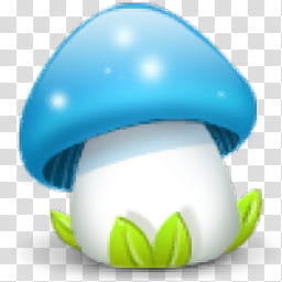 blue and white mushroom icon transparent background PNG clipart